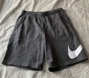 Nike Large Logo Gray Mens Medium Sweat Shorts W/ Inner Drawstring - Picture 1 of 8