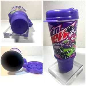 Mountain Dew Purple Thunder 32oz Polar Pop Circle K Lid Cup Travel Mug Rubber - Picture 1 of 9
