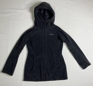Columbia Gray Hooded Fleece Zip Up Jacket Women's Medium M - Picture 1 of 18