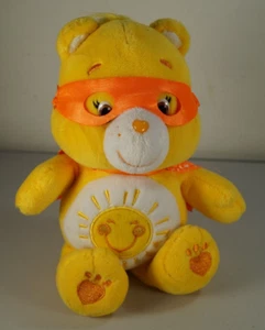 Just Play 2017 Super Hero Care Bear Funshine Sunshine Yellow & Mask & Cape 8'' - Picture 1 of 6
