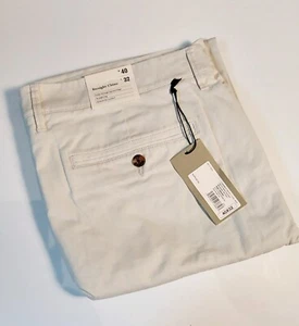 Pantalones chinos rectos Hennepin 40 X 32 para hombre Goodfellow & Co NUEVO en paquete - Imagen 1 de 3