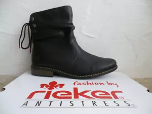 Rieker Botas Mujer Botines Botas con Forro Negro Z49L1 - Imagen 1 de 9