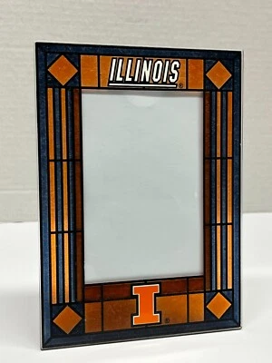 Marco de fotos vertical de vitrales de la Universidad de Illinois 4x6 caja abierta Foto 1 de 4