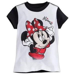 Disney Store Authentic Minnie Mouse Red Polka Dot Girls T Shirt Tee Size XL 14 - Picture 1 of 1