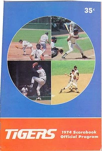 1974 Detroit Tigers Program Al Kaline Last GM Hit #3007 Scored Ex⚾️ - Picture 1 of 21