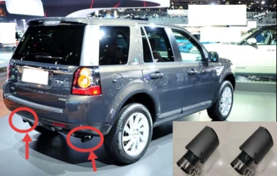 Tubo de escape trasero de fibra de carbono para 08-15 Land-Rover Freelander 2 (2P Foto 1 de 4