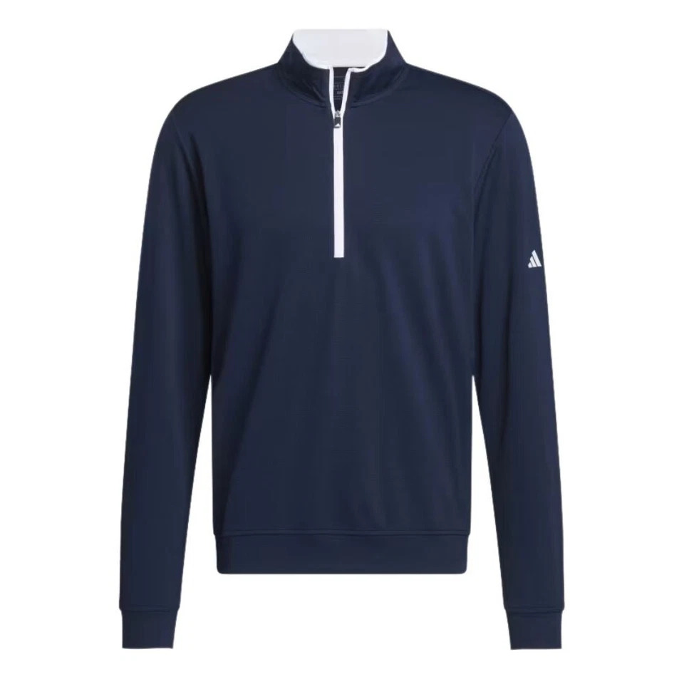 Adidas Mens Lightweight Half-Zip Pullover Golf Layering Top - New - Image 1 of 1