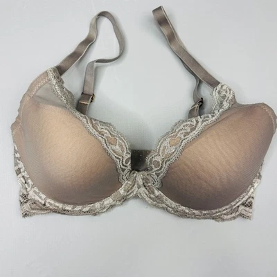 Sutiã Natori 32D cinza forrado copo com aro alça ajustável - Imagem 1 de 4