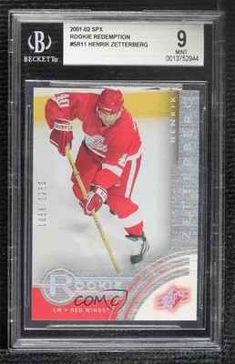 2001-02 SPx Rookie Redemptions Prizes /1250 Henrik Zetterberg #R11 BGS 9 MINT - Image 1 of 2