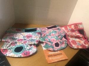 Paquete de 3 pañales lavables para perro hembra grandes reutilizables  - Imagen 1 de 3