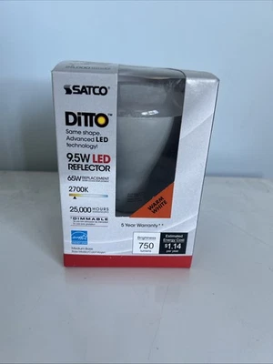 Satco 9.5W BR30 LED reflector 2700K S9620 - Image 1 of 3