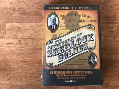 SHERLOCK HOLMES ADVENTURE Classic Detective RADIO SPIRITS 8 CD AUDIO Gielgud - Image 1 of 2