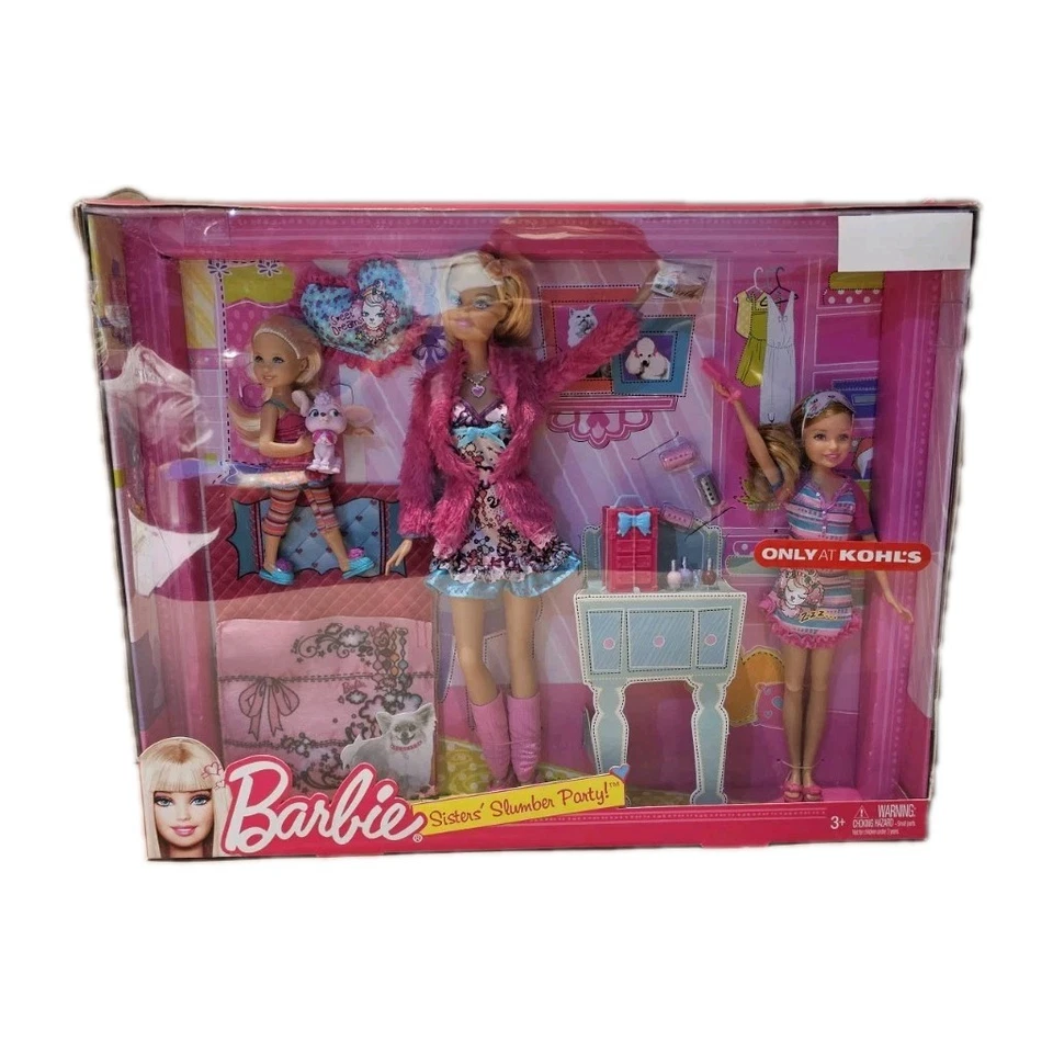 BONECA CHELSEA * "FESTA DO PIJAMA DAS IRMÃS" EXCLUSIVA DA KOHL com POODLE DE ESTIMAÇÃO * X1515 Nova - Imagem 1 de 4
