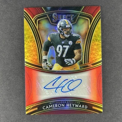 2020 Cameron Heyward Panini Select Football Select Signatures Red Prizm /50 - Image 1 of 3