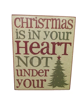 Cartel de caja "La Navidad está en tu corazón no bajo... - Nuevo por Blossom Bucket #37120 Foto 1 de 4