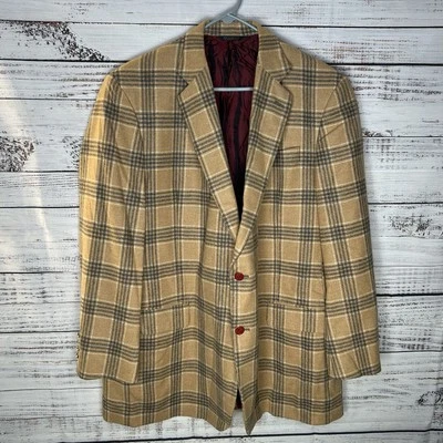 Blazer Brooks Brothers de vellón dorado personalizado a medida de lona completa a medida - 46L Foto 1 de 4