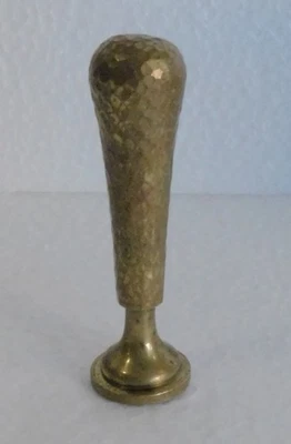 Art Deco Petschaft Siegel Messing Hammerschlag Gravur 1920 Studentika ? 7,5cm - Bild 1 von 4