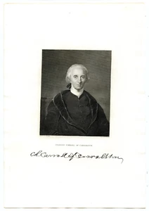 CHARLES CARROLL OF CARROLLTON, Declaration Independence Signer, Engraving 09718 - Picture 1 of 1