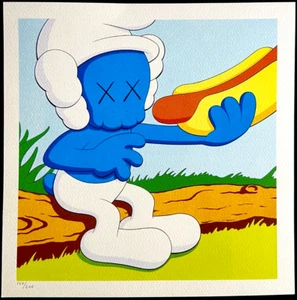 Kaws Lithograph Original COA Numbered Limited Certified Mori Museum - Picture 1 of 8