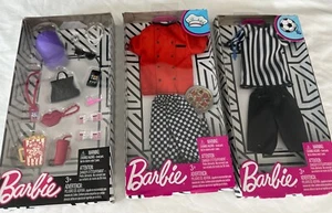 Lot Of 3 Mattel Barbie Ken Fashion Packs: 2 Outfits Clothes Set 1 Accessory Pack - Picture 1 of 7