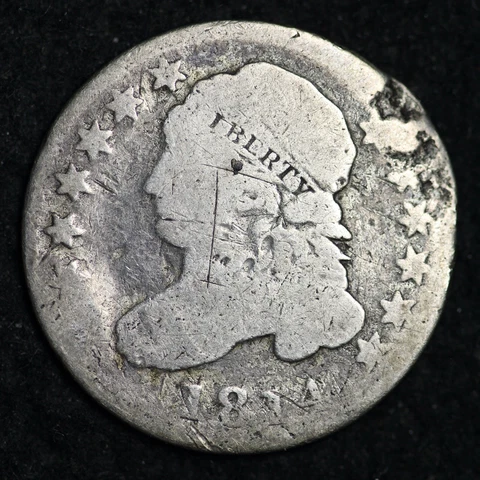 1814 Capped Bust Silver Dime GOOD FREE SHIPPING E195 QEM Cover