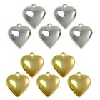 5pcs Silver Gold Color Hearts Charm Necklace Pendant Bracelet Jewelry Making