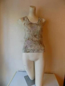 Alberto Makali Beige Mullticolor Cami Shell sin mangas Top M - Imagen 1 de 1
