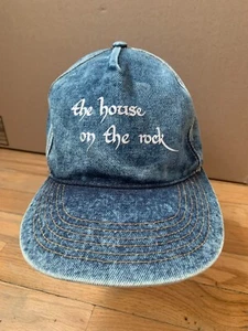 Vintage The House on the Rock Denim Snapback Hat Rare - Picture 1 of 3