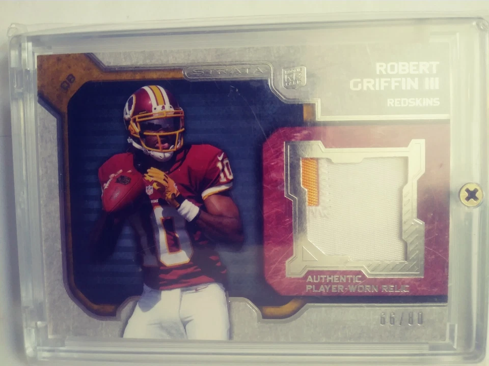2012 topps robert griffin rookie patch /80 - Image 1 of 1