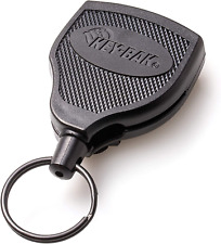 KEY-BAK SUPER48 HD 8Oz. Locking Retractable Keychain, 48" Stainless Steel Cable,