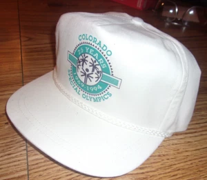 COLORADO SPECIAL OLYMPICS HAT / CAP 25 YEARS 1994 StrapBack White / Teal - Imagen 1 de 3