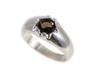19thC Antique Cairngorm Smoky Quartz + Ring: Scotland's National Gem Druid Celt - Picture 1 of 10