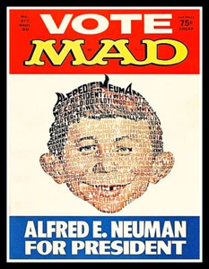 4.75" Funny VOTE MAD Magazine cover Sticker. Alfred E. Neuman for Pres decal. - Picture 1 of 2