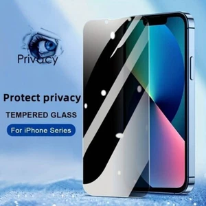 Privacy Glass Screen Protector For iPhone 16 Pro Max,15,14,12,13,12,11 Anti-Spy - Picture 1 of 5