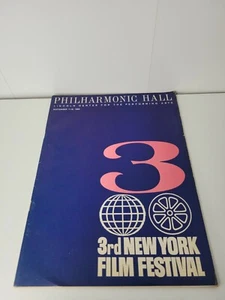 Philharmonic Hall Program Lincoln Center of Arts 3rd New York Film Festival 1965 - Picture 1 of 12