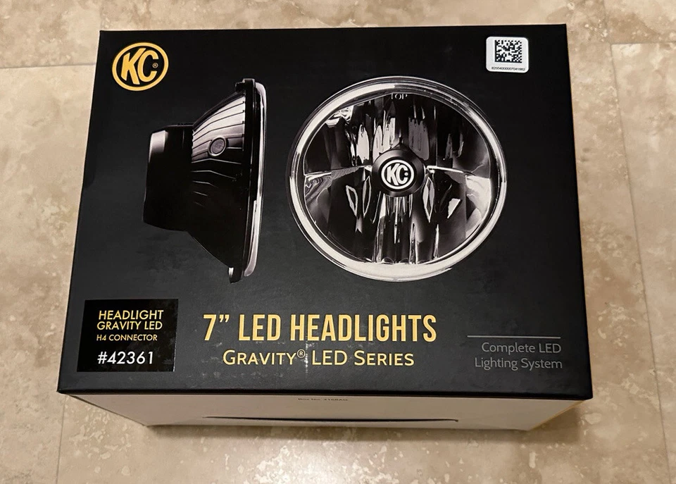 KC HiLiTES 7" Gravity LED Headlights | H4 40W DOT | 42361 - Image 1 of 4