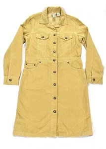 St. Johns Bay Vtg Corduroy Long Sleeve Button Cottagecore Dress Pockets Size S - Picture 1 of 9