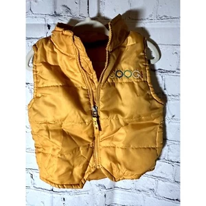COOGI KIDS YELLOW FULL ZIP PUFFER VEST SZ (6/9MO) UNISEX EUC AND GENTLY WORN - Picture 1 of 5