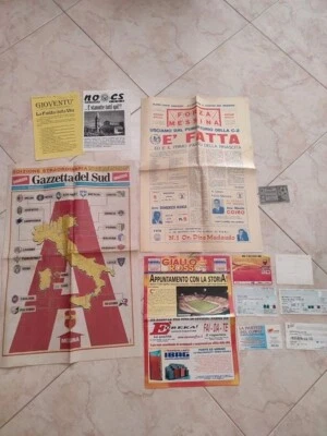 STOCK LOTTO FANZINE BIGLIETTI PARTITE CALCIO BASKET MESSINA JUVENTUS CATANIA - Immagine 1 di 4