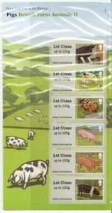 2012 Pigs British Farm Animals II (2) post & Go P&G 7 UNMOUNTED MINT - Picture 1 of 1