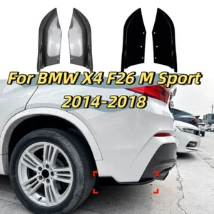 2X Rear Bumper Side Corner Splitter Aporn Spats For BMW X4 F26 M Sport 2014-2018 - Picture 1 of 10
