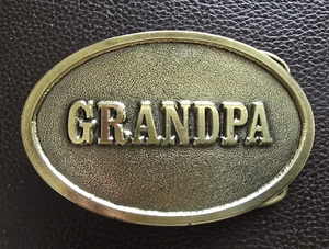 Vintage Men's Belt Buckle "GRANDPA"  1982 The Great American Buckle Co. D1005 - Picture 1 of 5