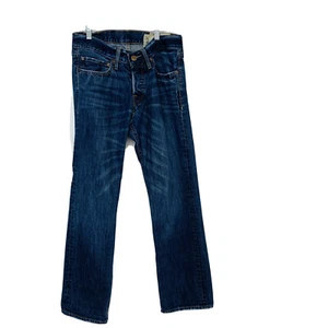 Pantalones de mezclilla Hollister para hombre 29x30 azul pierna recta azul lavado medio Little Distress - Imagen 1 de 9
