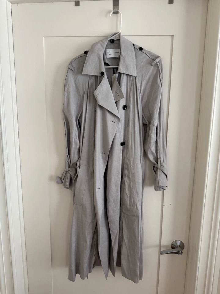 Proenza Schoulder腰带风衣,灰色,尺寸 XS,全新带标签  — 第 1/2 张图片