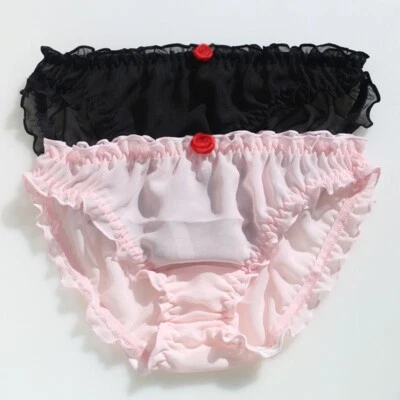 Sweet Cute Womens Girls Sheer Panties Briefs Underpant Ruffles Chiffon Underwear - image 1 of 4