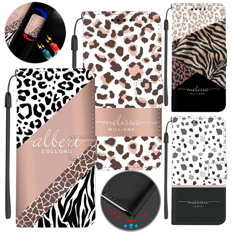 Funda de cartera personalizada de cuero para Samsung Galaxy S23 S22 S24 Foto 1 de 4