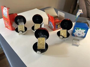 5 Pokémon 23k Gold Plated cards 1999 Burger King: Charizard, Mewtwo, etc. - Picture 1 of 10