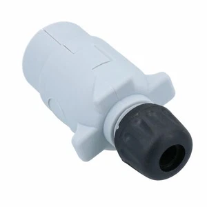 Tow Bar Electrics 7 Pin S Type Plastic Grey Socket & Plug For Caravans Hook Up - Picture 1 of 6