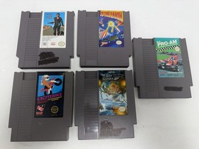 Original Nintendo NES Games Lot Of 5 Excitebike RC Pro Am Sky Shark Mad Max 