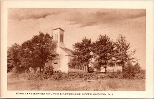 Postcard Echo Lake Baptist Church & Parsonage Upper Macopin Passaic New Jersey - Picture 1 of 2